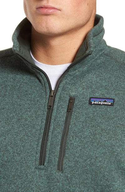 Shop Patagonia 'better Sweater' Quarter Zip Pullover In Pesto