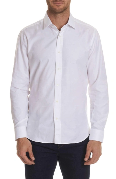 Shop Robert Graham Regular Fit Ragtop Jacquard Sport Shirt In White