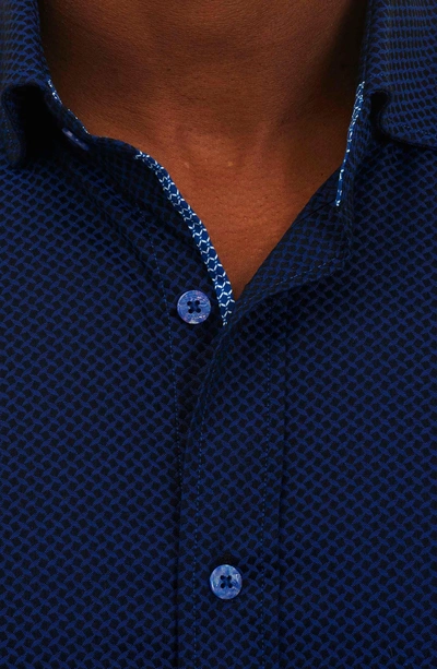 Shop Robert Graham Bernard Print Sport Shirt In Navy