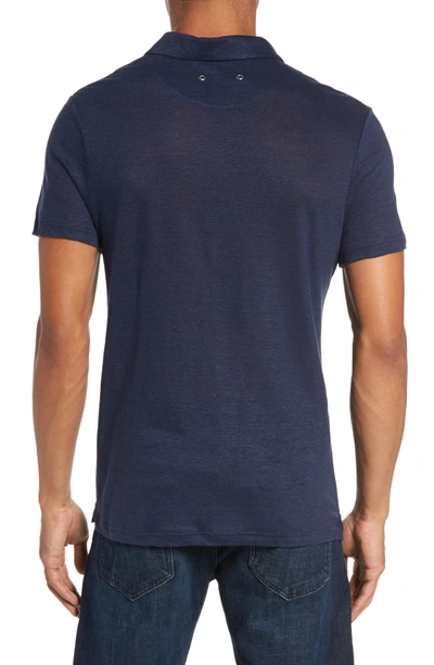 Shop Vilebrequin Linen Slub Jersey Linen Polo In Navy