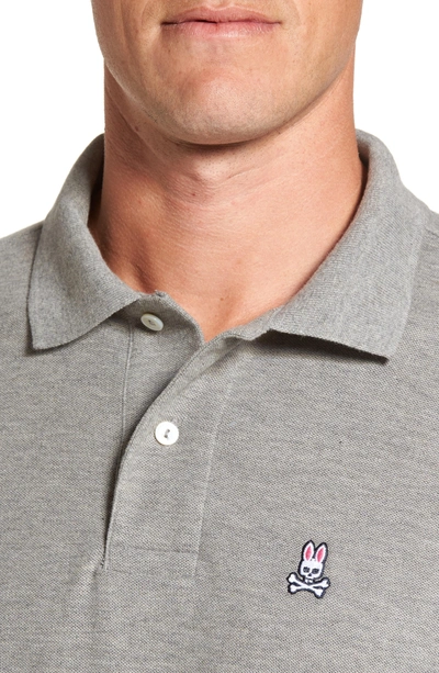 Shop Psycho Bunny The Classic Pique Polo In Heather Grey