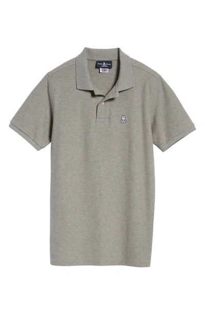 Shop Psycho Bunny The Classic Pique Polo In Heather Grey
