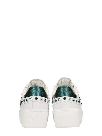 Shop Ash Platform Clone Sneakers In White