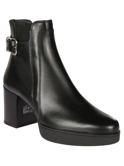 Shop Tod's Tod`s Buckled Ankle Boots In Nero