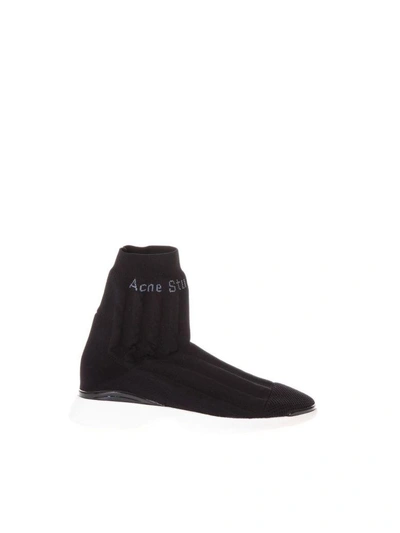 Shop Acne Studios Black Batilda Sock Sneakers In Nyloon