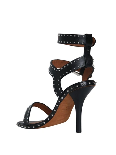 Shop Givenchy Studded Leather Sandals In Nero