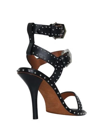 Shop Givenchy Studded Leather Sandals In Nero