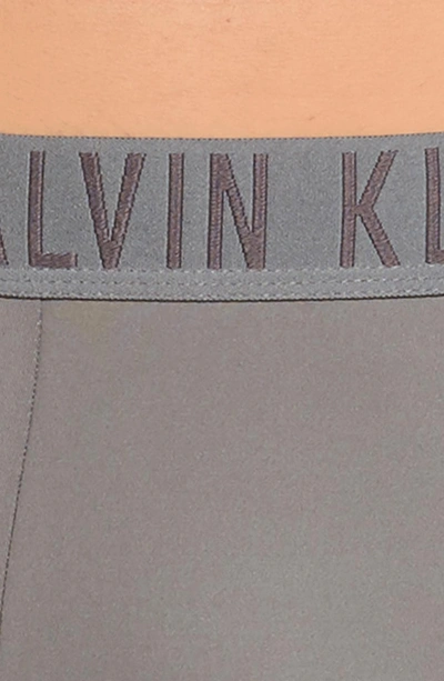 Shop Calvin Klein Black Trunks In Grey Sky