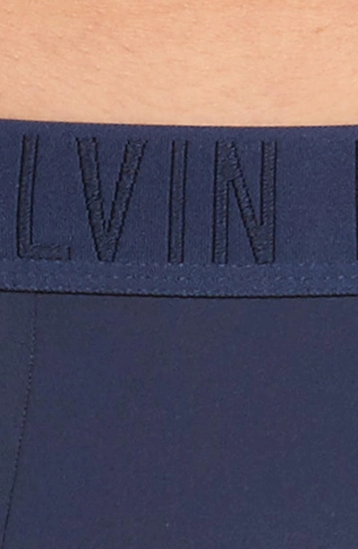 Shop Calvin Klein Black Trunks In Blue Shadow
