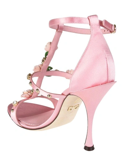 Shop Dolce & Gabbana Embellished Sandals In Rosa