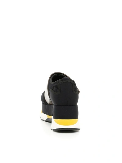 Shop Marni Sneaker In Black+dark Olivenero