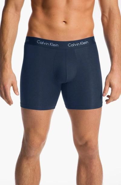 Shop Calvin Klein U5555 Boxer Briefs In Blue Shadow