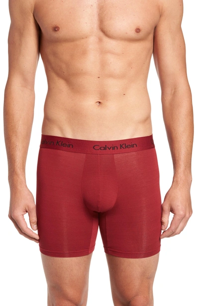 Shop Calvin Klein U5555 Boxer Briefs In Dylan Red