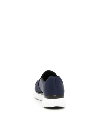 Shop Prada Robot Nylon Sneakers In Baltico|blu