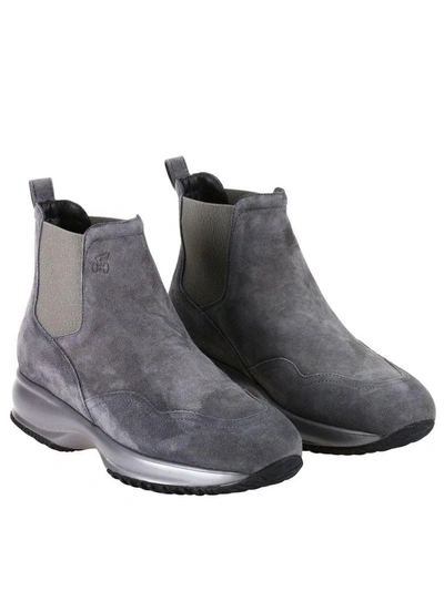 Shop Hogan Flat Booties Shoes Women  In Grey