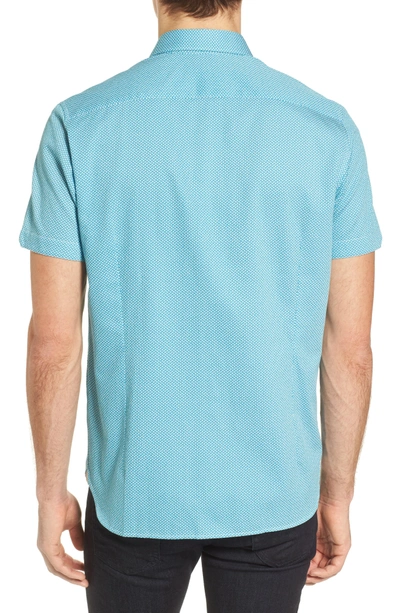 Shop Ted Baker Slim Fit Print Sport Shirt In Blue