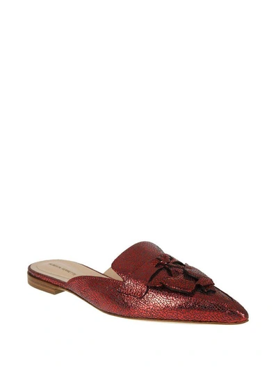 Shop Alberta Ferretti Mia Heart Slippers In Red