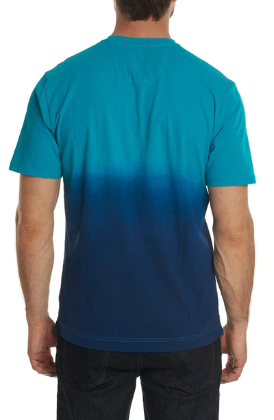 Shop Robert Graham Into The Wind Knit Graphic T-shirt In Teal
