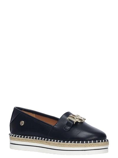 Shop Moschino Leather Slip On In Nero