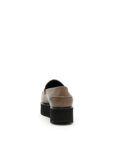 Shop Bottega Veneta Woven Leather Loafers In Steel Newmarrone