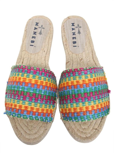 Shop Manebi Yucatan Slide Sandals In Multicolor