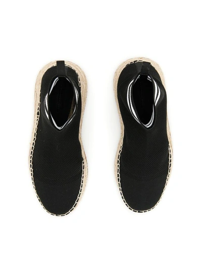 Shop Alexander Wang Dylan Knit Espadrilles In Black Whitenero