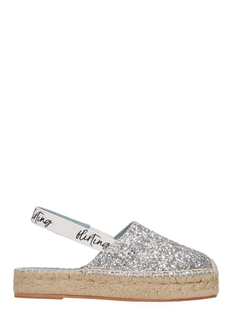 silver glitter espadrilles