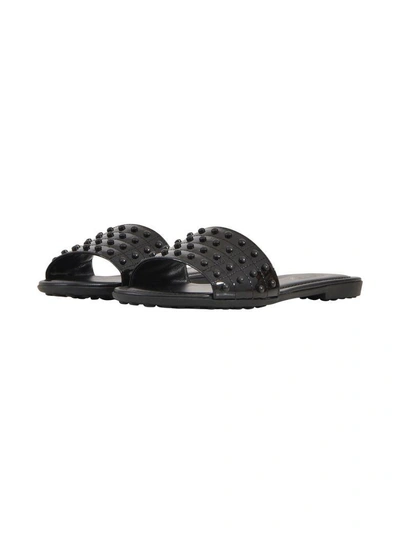 Shop Tod's Black Gommini Slides