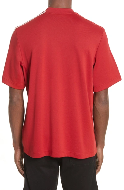 Shop Y-3 X Adidas Stripe Crewneck T-shirt In Red