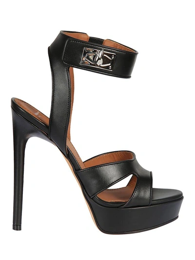 Shop Givenchy Shock Locked Sandals In Black