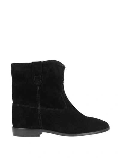 Shop Isabel Marant Crisi Suede Ankle Boots In Nero