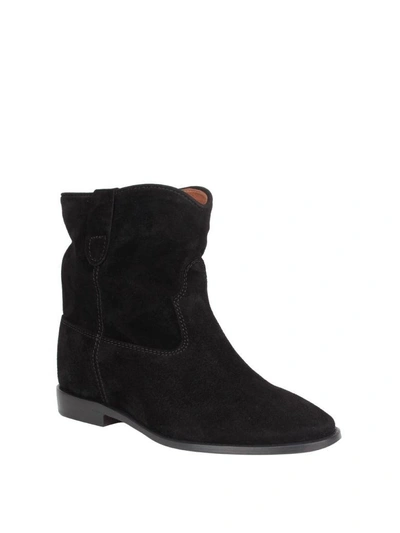 Shop Isabel Marant Crisi Suede Ankle Boots In Nero