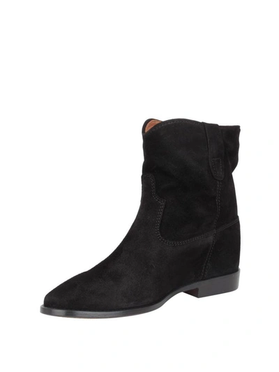 Shop Isabel Marant Crisi Suede Ankle Boots In Nero