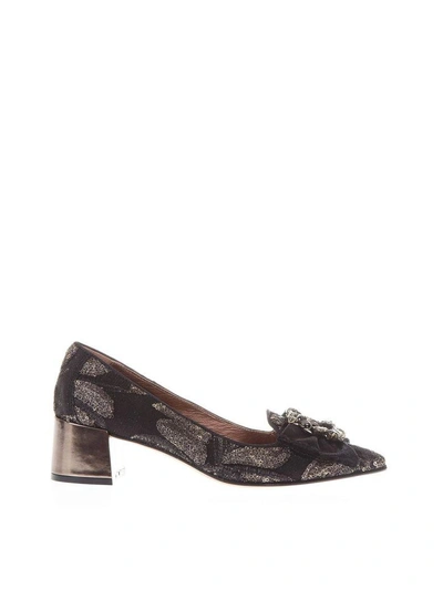 Shop Ras Tapestry Loafers With Jewel In Black