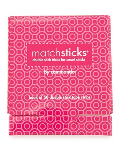 Commando Matchsticks Double-sided Adhesive Tape Strips, Set Of 50 In Clear
