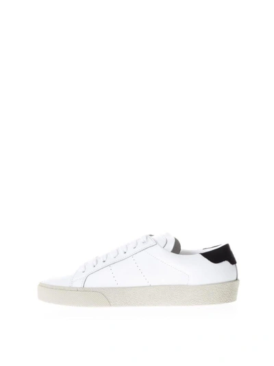 Shop Saint Laurent White Sl-06 Classic Court Sneakers