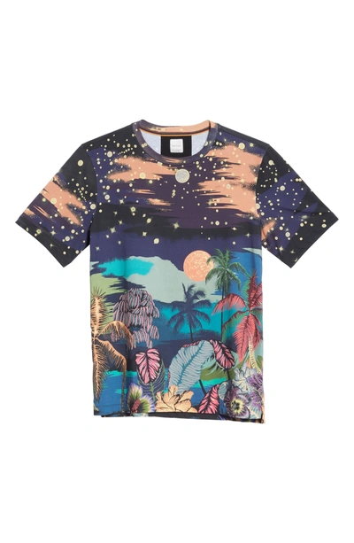 Shop Paul Smith Palm Tree Print T-shirt In 59 Midnight