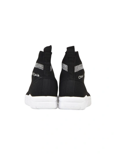 Shop Chiara Ferragni Knit Sock High-top Sneaker In Black