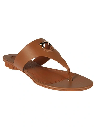 Shop Ferragamo Nfola Sandals In Leather