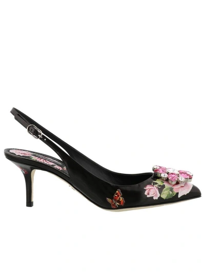 Shop Dolce & Gabbana Bellucci Sling Back In Black