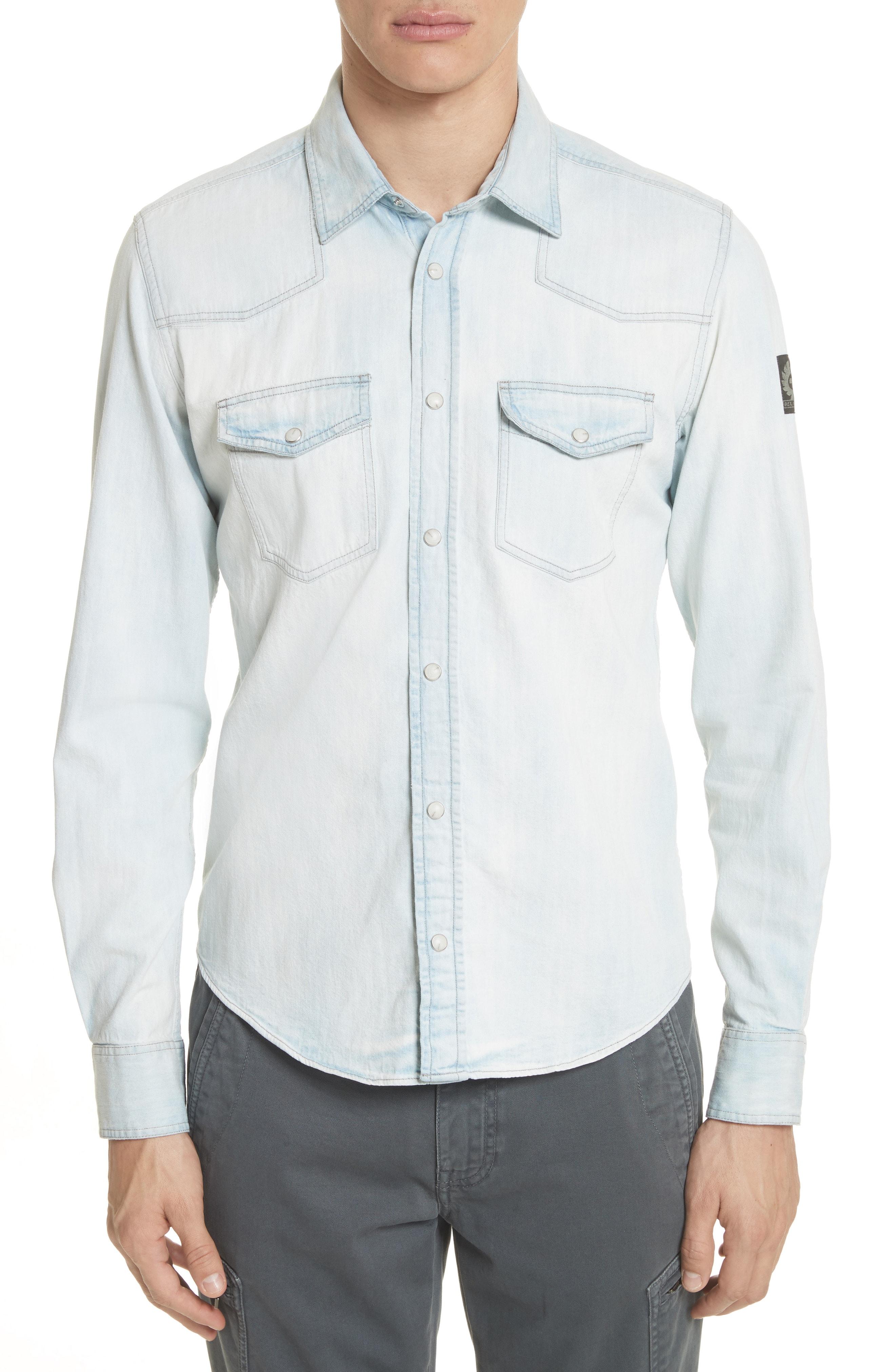 belstaff somerford denim shirt