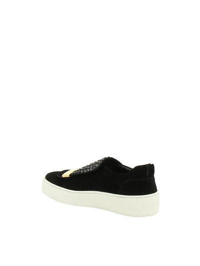 Shop Sergio Rossi Studded Blair Sneakers In Black-white