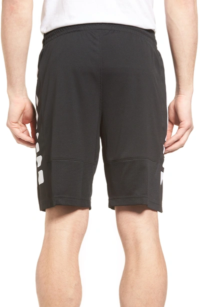 Shop Nike Elite Stripe Basketball Shorts In Black/ White