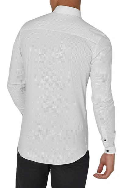Shop Topman Muscle Fit Polka Dot Sport Shirt In White Multi