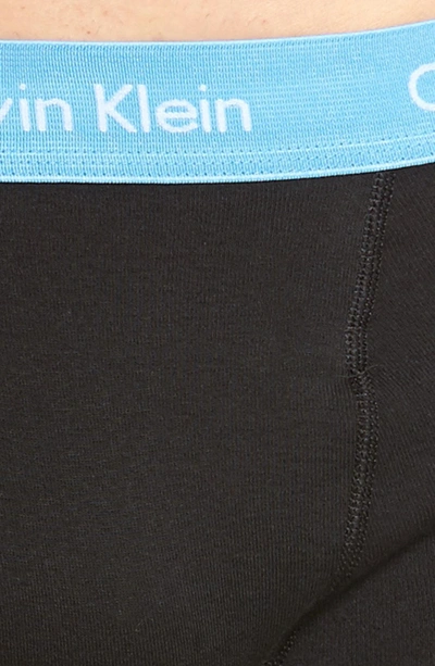Shop Calvin Klein 3-pack Boxer Briefs In Black/ Orange/ Fountain/ Blue