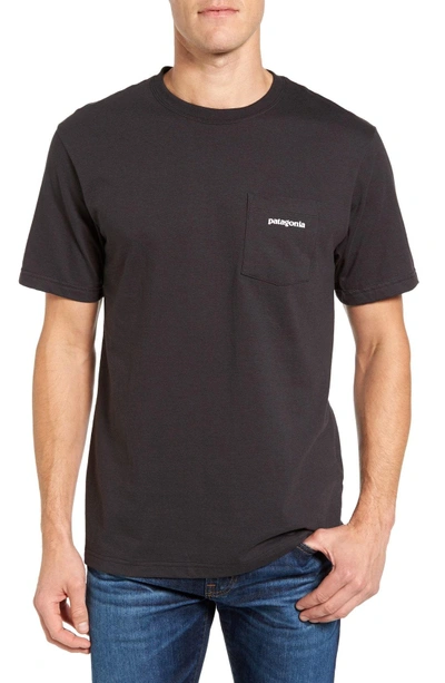 Shop Patagonia P-6 Logo Graphic T-shirt In Black