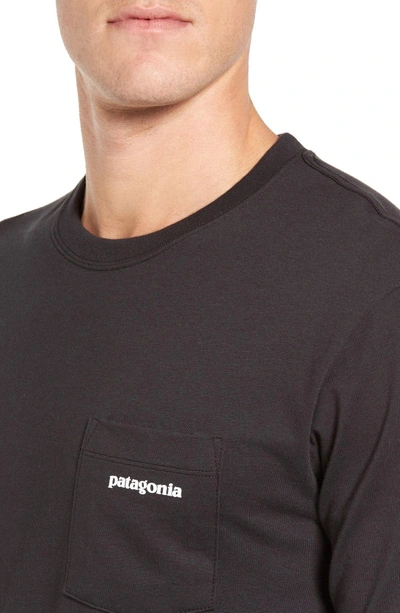 Shop Patagonia P-6 Logo Graphic T-shirt In Black
