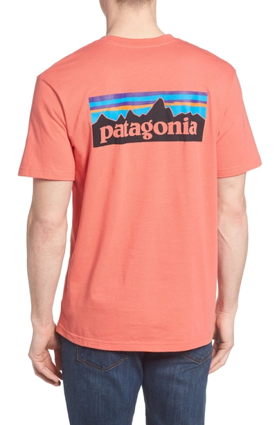 Shop Patagonia P-6 Logo Graphic T-shirt In Spiced Coral