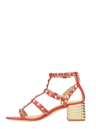Shop Ash Rolls Studs Sandals In Red