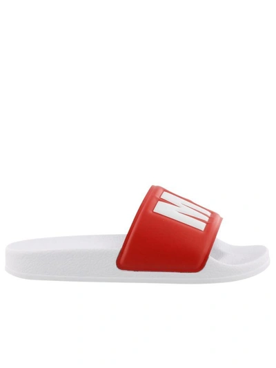 Shop Msgm Sandal In Red